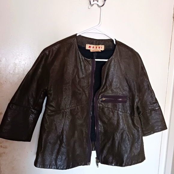 Cropped Marni sheepskin jacket - Picture 5 of 7
